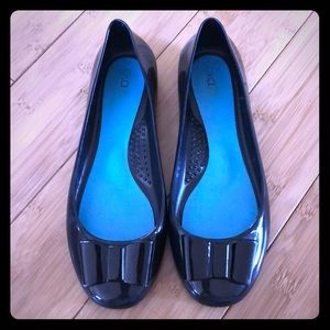 Oka B Black Bow Ballet Flats - Size 7/37